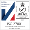 UKAS‑accredited ISO 27001